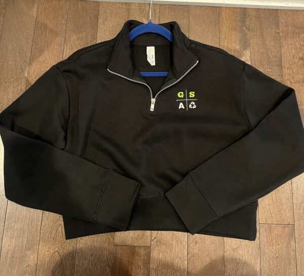 Green Street Ladies 1/4 Zip crop sweatshirt
