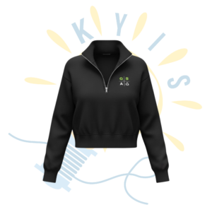 Green Street Ladies 1/4 Zip crop sweatshirt